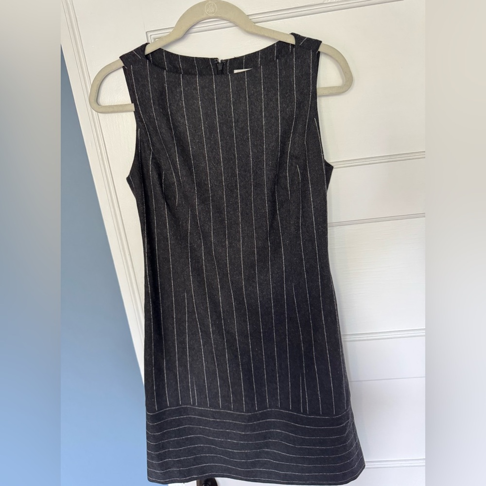 Charles Nolan charcoal pinstripe sheath dress